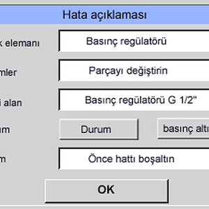 Kullanıcı arayüzü: Kaçaklara genel bakış ve hata tanımı 