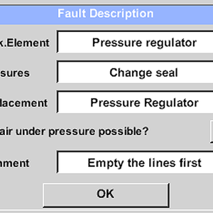User Interface - fault description