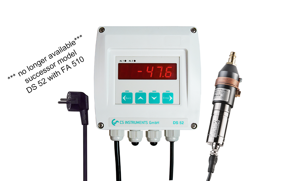 Dew point measurement for adsorption dryers with DS 52-set